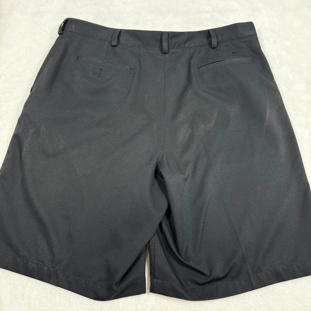 Nike‎ Golf Shorts Mens 38 Black Fit Dry Performance Athletic Flat Front RN 56323
